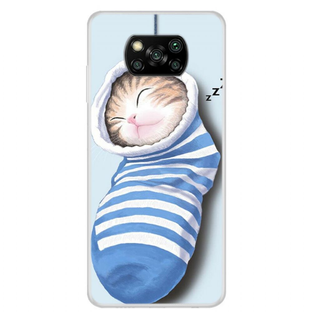 Hoesje voor Poco X3 / X3 Pro / X3 NFC Slapende Kitten