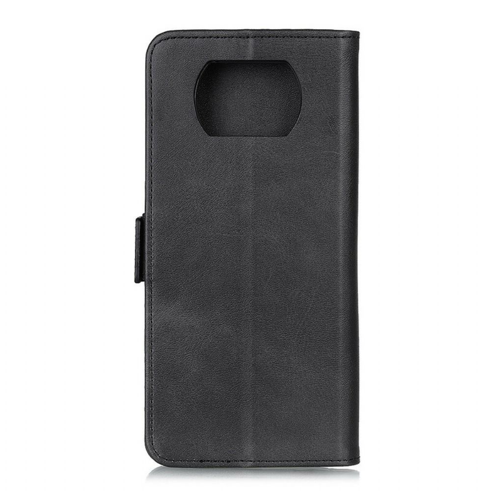Leren Hoesje voor Poco X3 / X3 Pro / X3 NFC Folio-hoesje Dubbele Klep