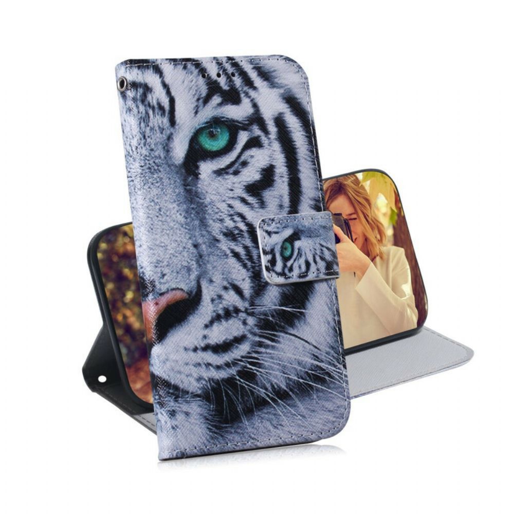 Leren Hoesje voor Poco X3 / X3 Pro / X3 NFC Tijgergezicht