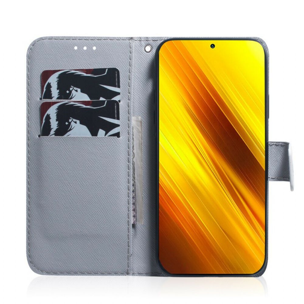 Leren Hoesje voor Poco X3 / X3 Pro / X3 NFC Tijgergezicht