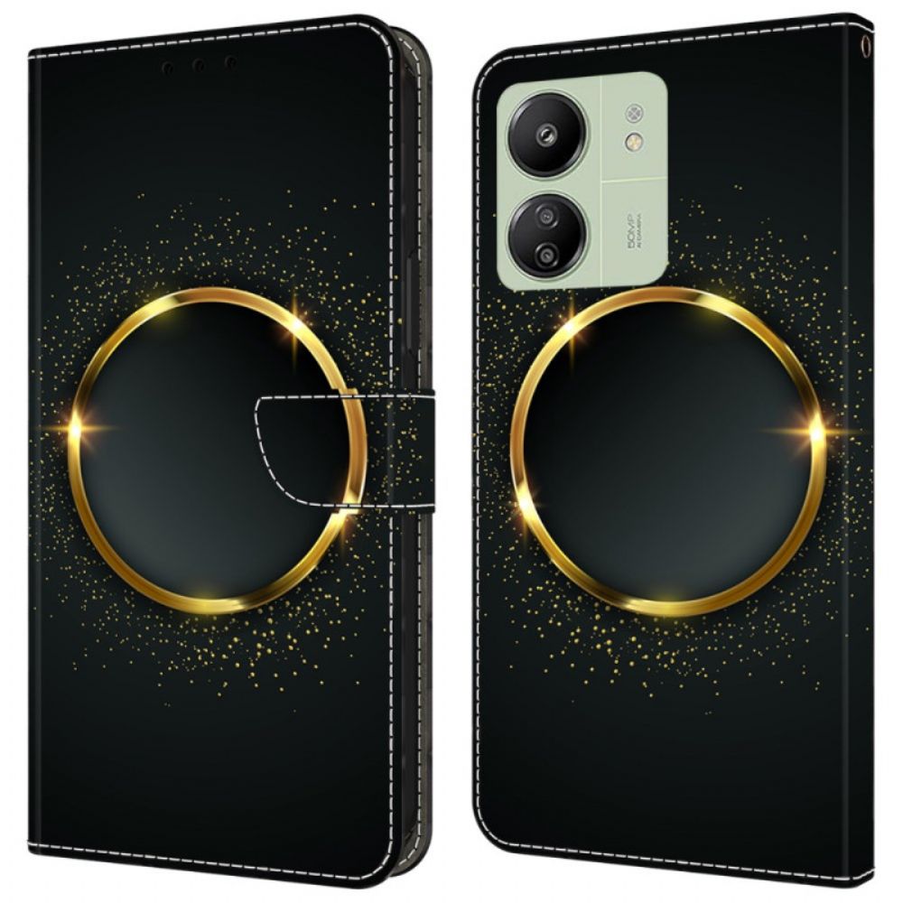 Folio-hoesje Poco C65 Gouden Ring