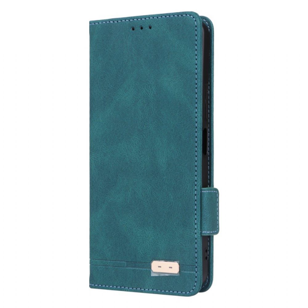 Folio-hoesje Poco C65 Vintage Leereffect