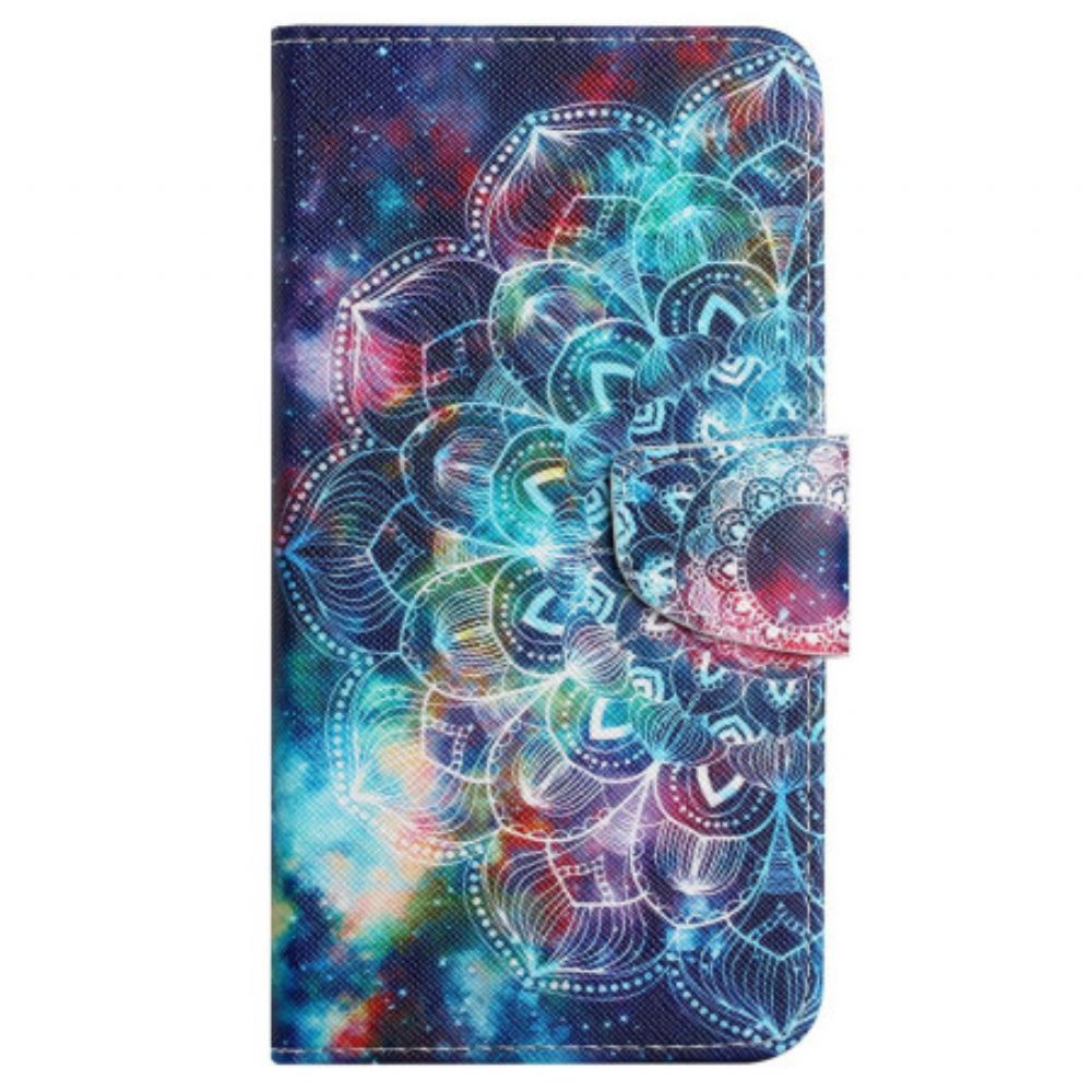 Leren Hoesje Poco C65 Sterrenhemelmandala Met Riem