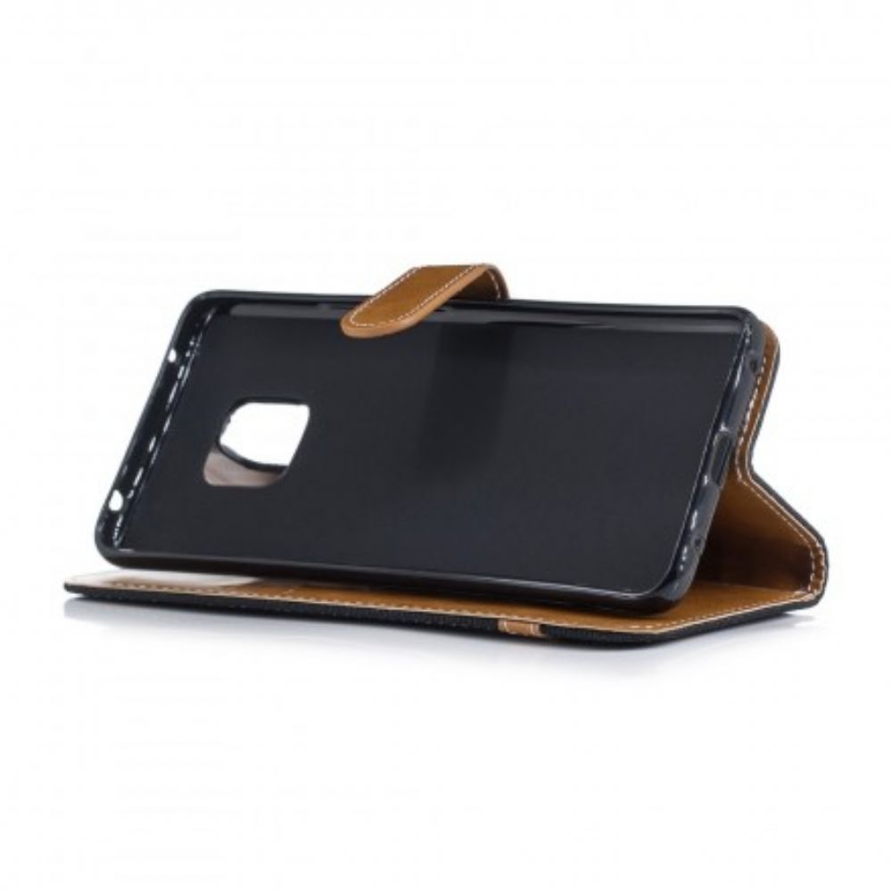 Folio-hoesje voor Huawei Mate 20 Pro Met Ketting Band Met Stof En Leereffect