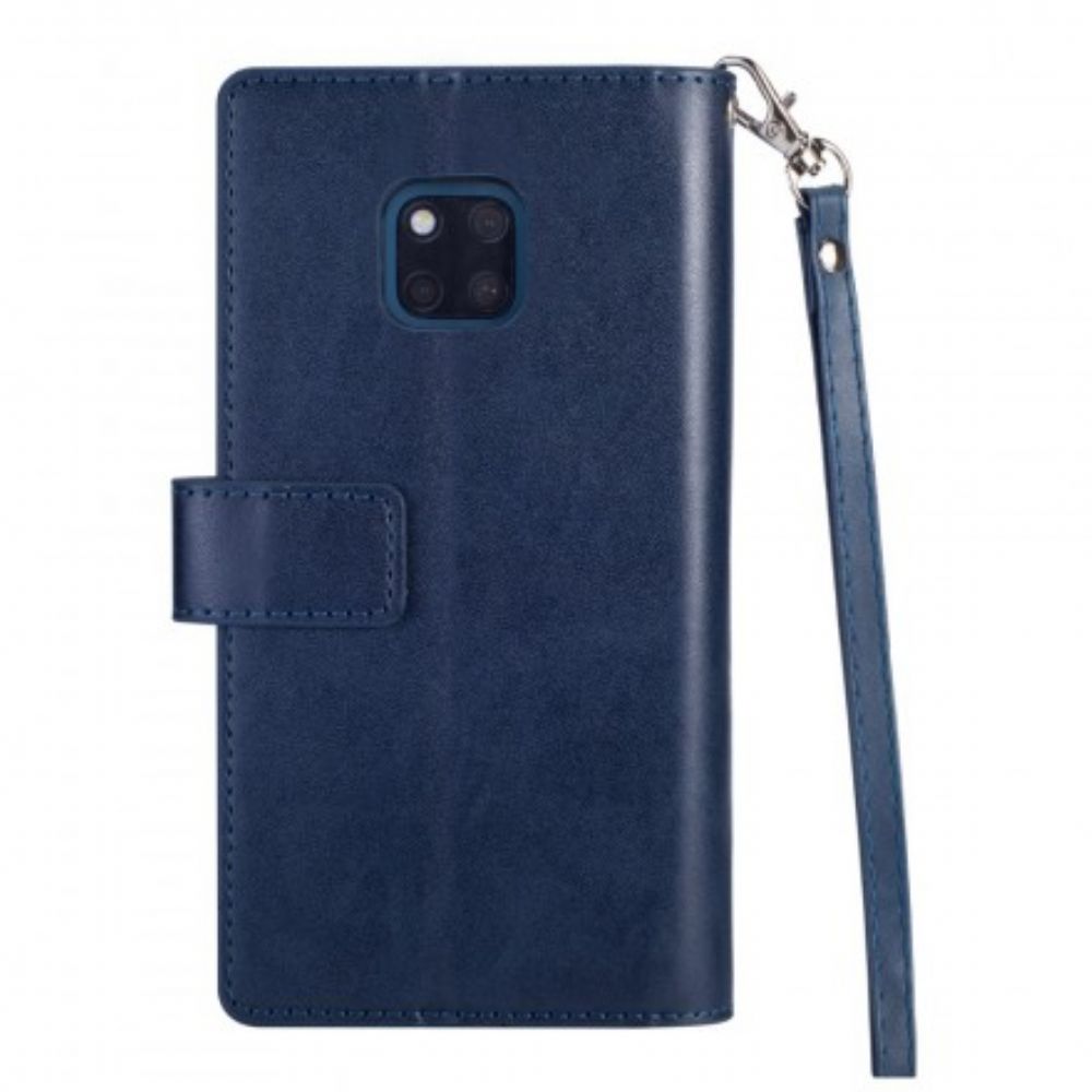 Folio-hoesje voor Huawei Mate 20 Pro Portemonnee Met Lanyard