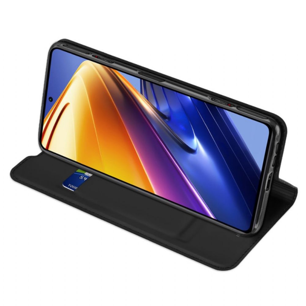 Bescherming Hoesje voor Poco F4 GT Folio-hoesje Dux Ducis Pro-serie Skin
