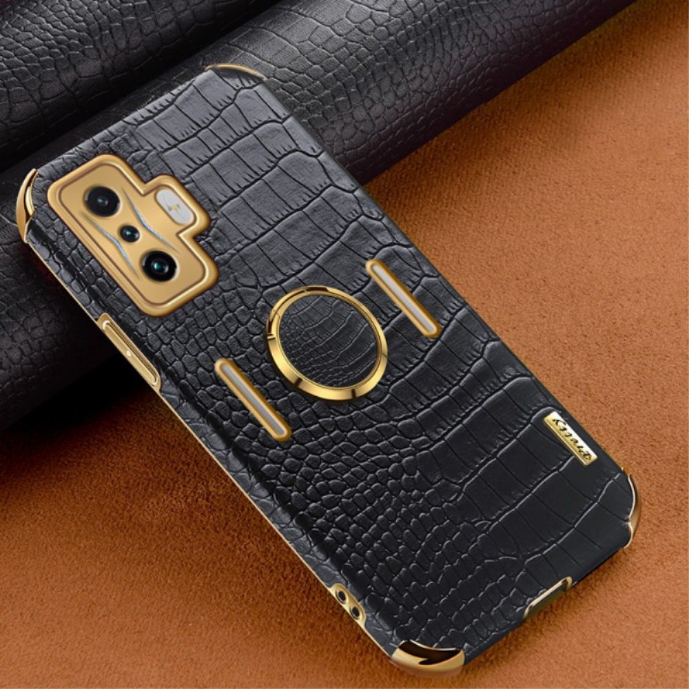 Hoesje voor Poco F4 GT Krokodilleneffect Met Ring