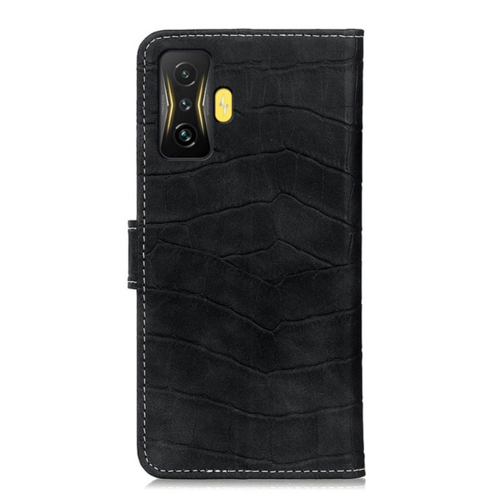 Leren Hoesje voor Poco F4 GT Krokodillenleer Stijl