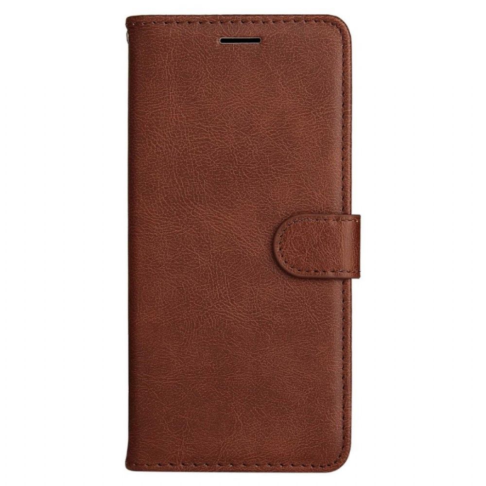 Leren Hoesje voor Poco F4 GT Met Ketting Effen Strappy