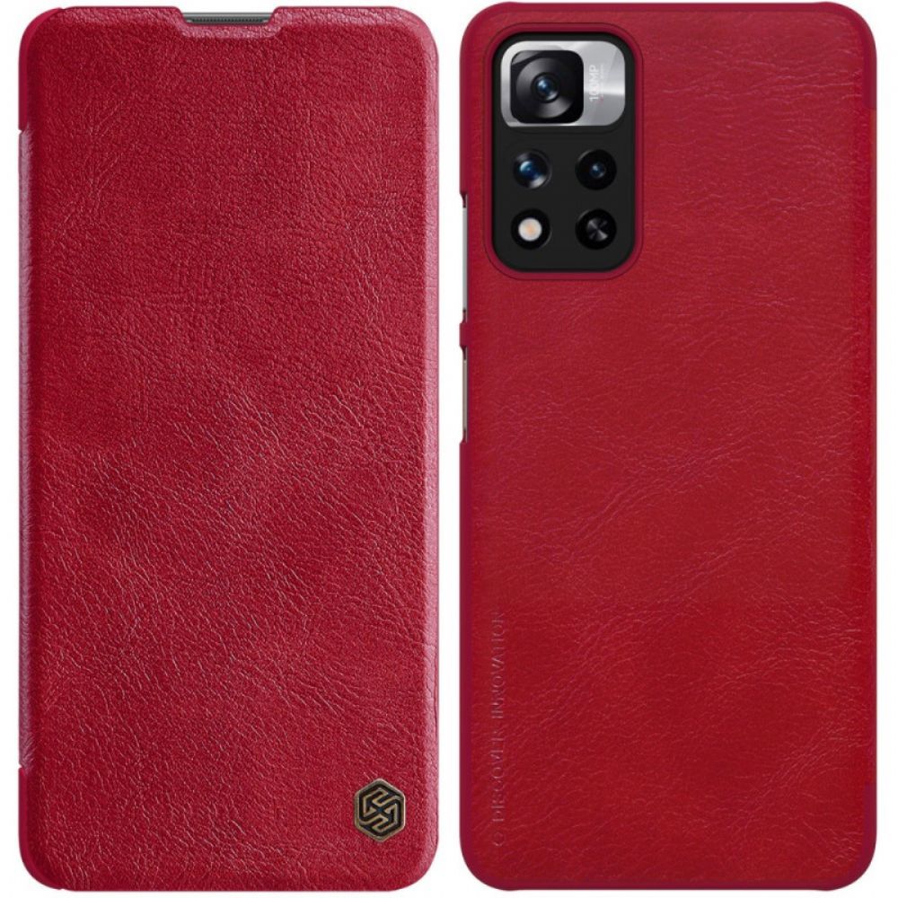 Bescherming Hoesje voor Xiaomi Redmi Note 11 Pro Plus 5G Folio-hoesje Nillkin Qin-serie