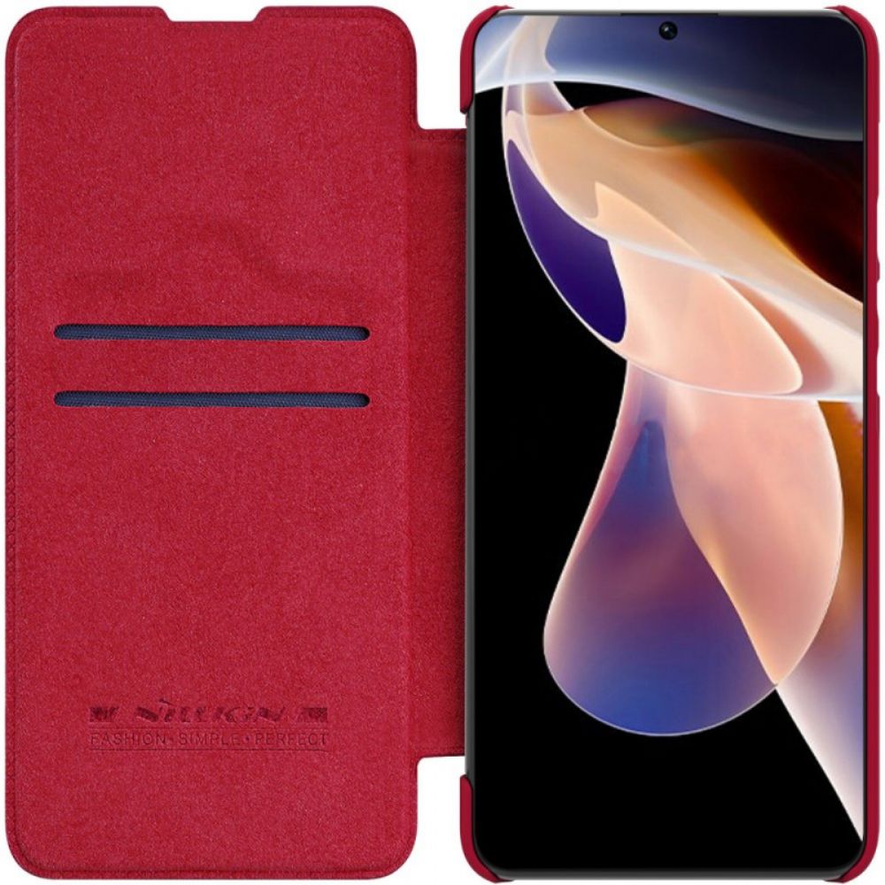 Bescherming Hoesje voor Xiaomi Redmi Note 11 Pro Plus 5G Folio-hoesje Nillkin Qin-serie