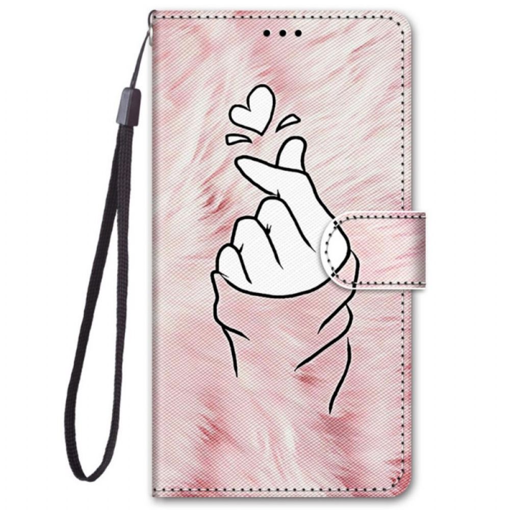Flip Case voor Xiaomi Redmi Note 11 Pro Plus 5G Vinger Hart