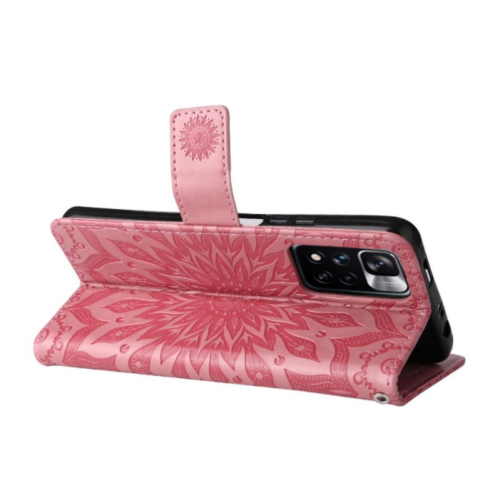 Flip Case voor Xiaomi Redmi Note 11 Pro Plus 5G Zonnebloem