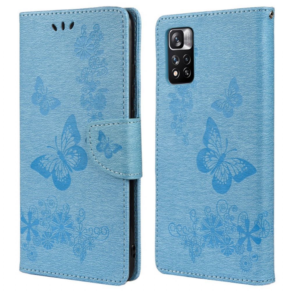 Folio-hoesje voor Xiaomi Redmi Note 11 Pro Plus 5G Alleen Vlinders