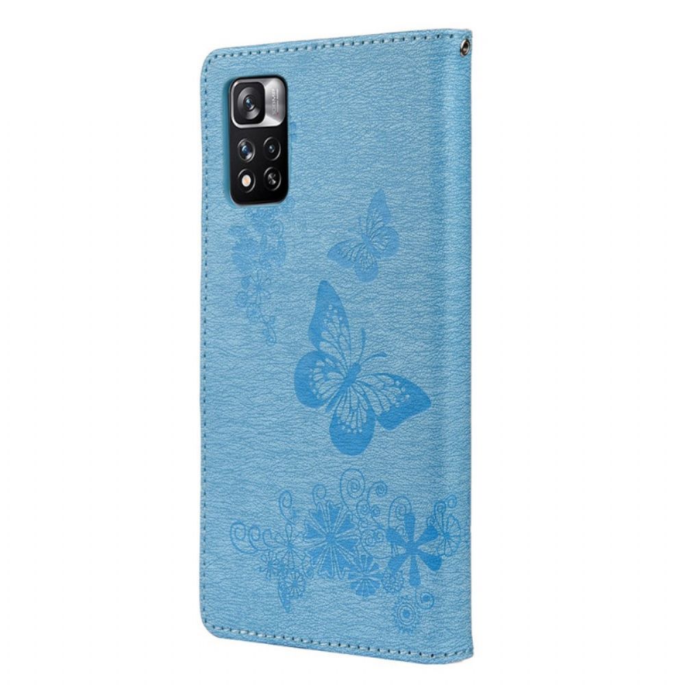 Folio-hoesje voor Xiaomi Redmi Note 11 Pro Plus 5G Alleen Vlinders