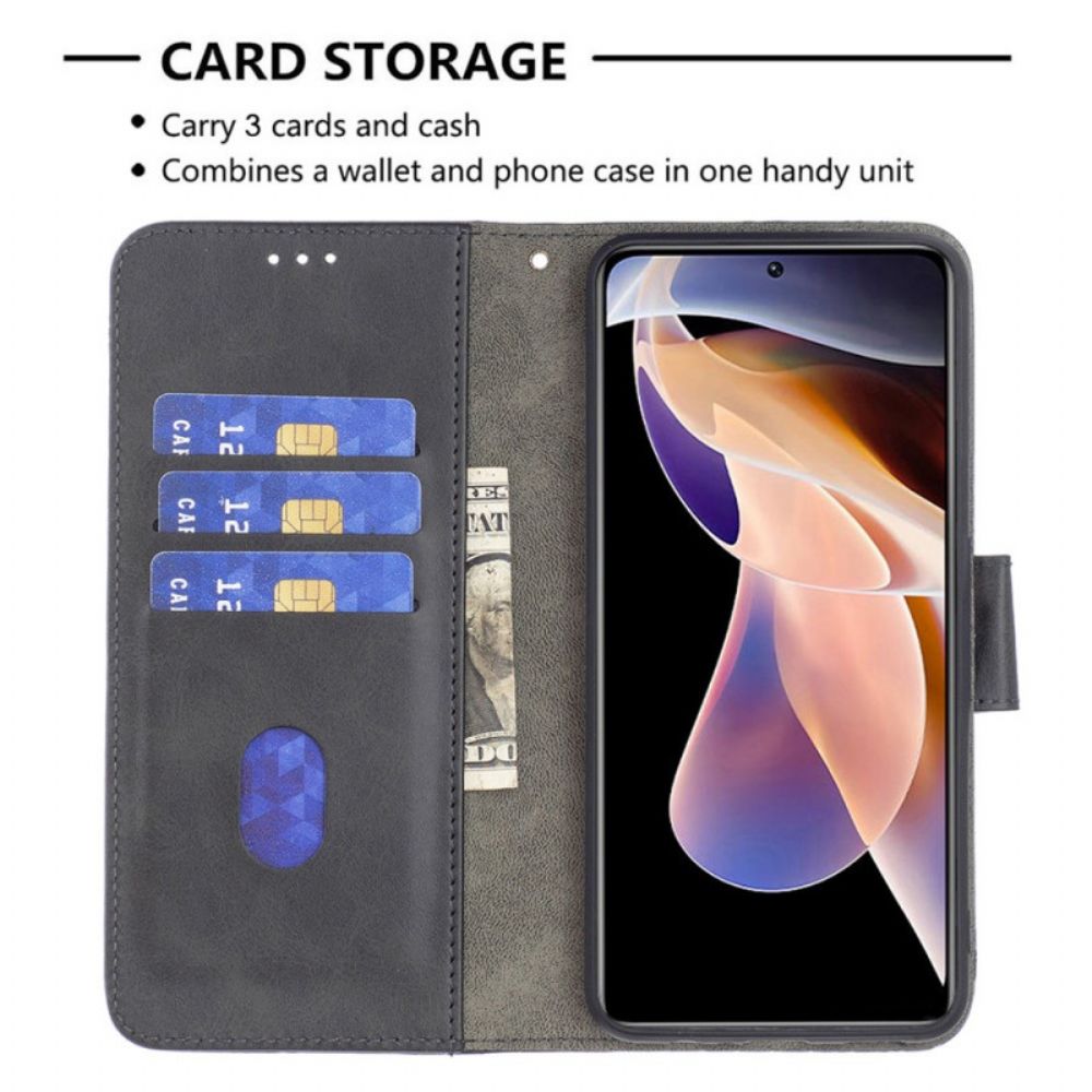 Folio-hoesje voor Xiaomi Redmi Note 11 Pro Plus 5G Binfen Kleur Krokodillenleer Stijl