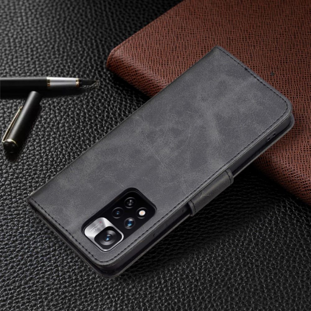 Folio-hoesje voor Xiaomi Redmi Note 11 Pro Plus 5G Gladde Schuine Sluiting