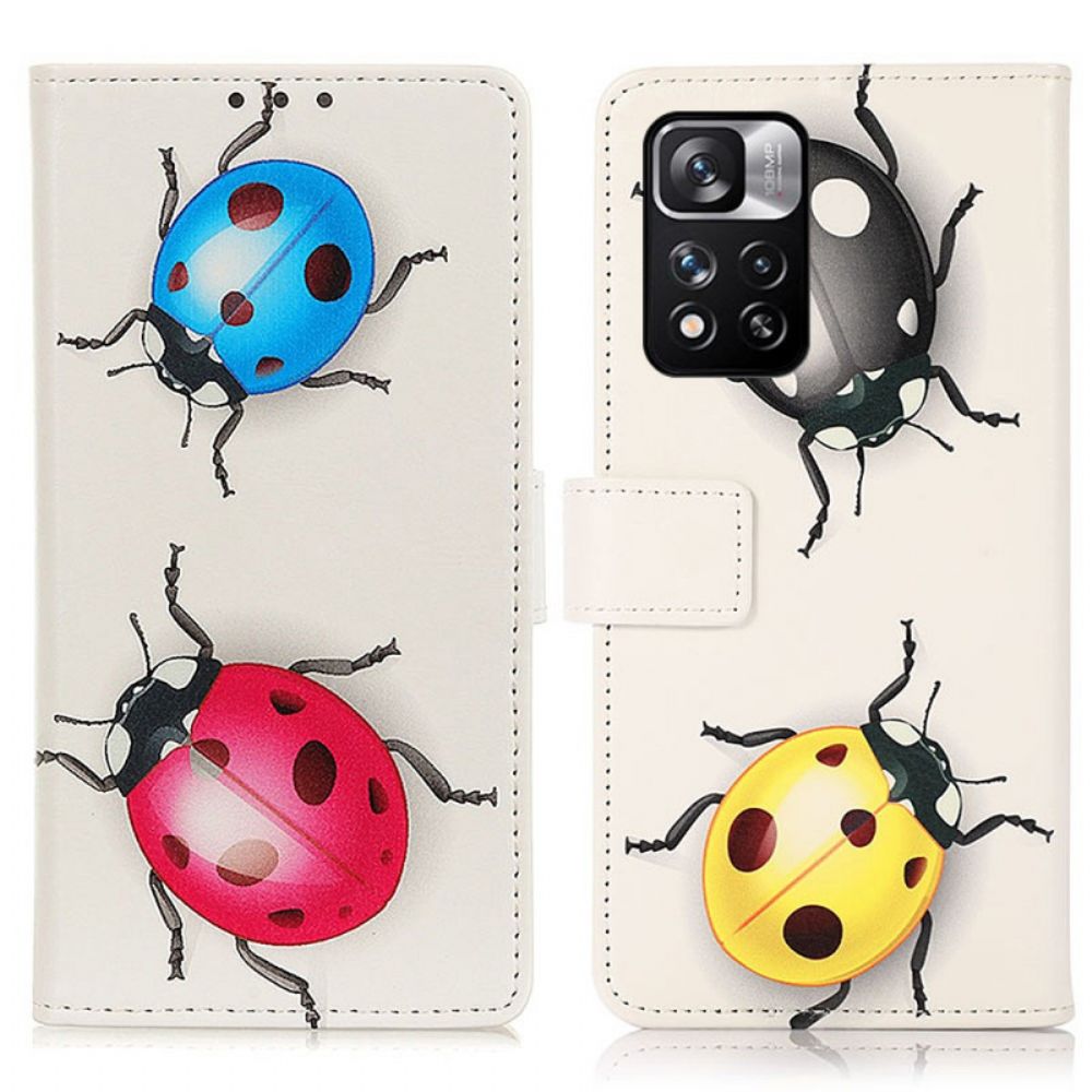 Folio-hoesje voor Xiaomi Redmi Note 11 Pro Plus 5G Lieveheersbeestjes