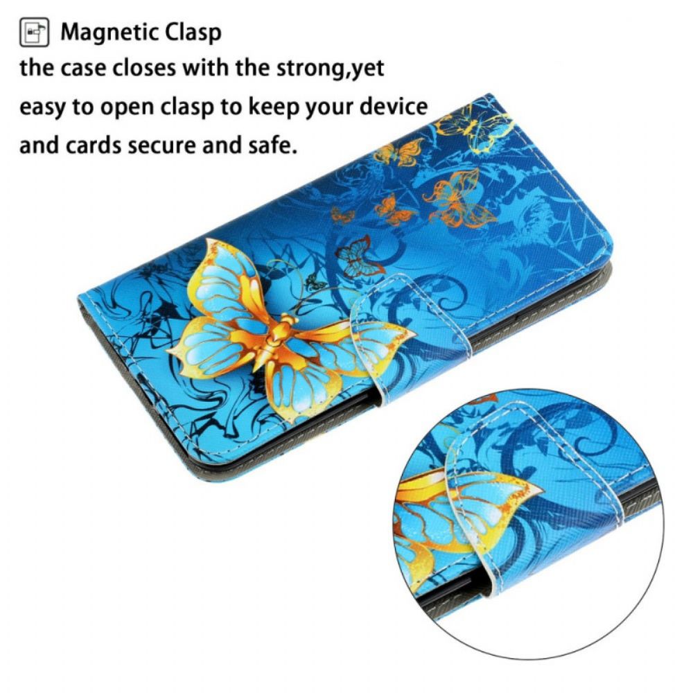 Folio-hoesje voor Xiaomi Redmi Note 11 Pro Plus 5G Met Ketting Vlinderriem Variaties