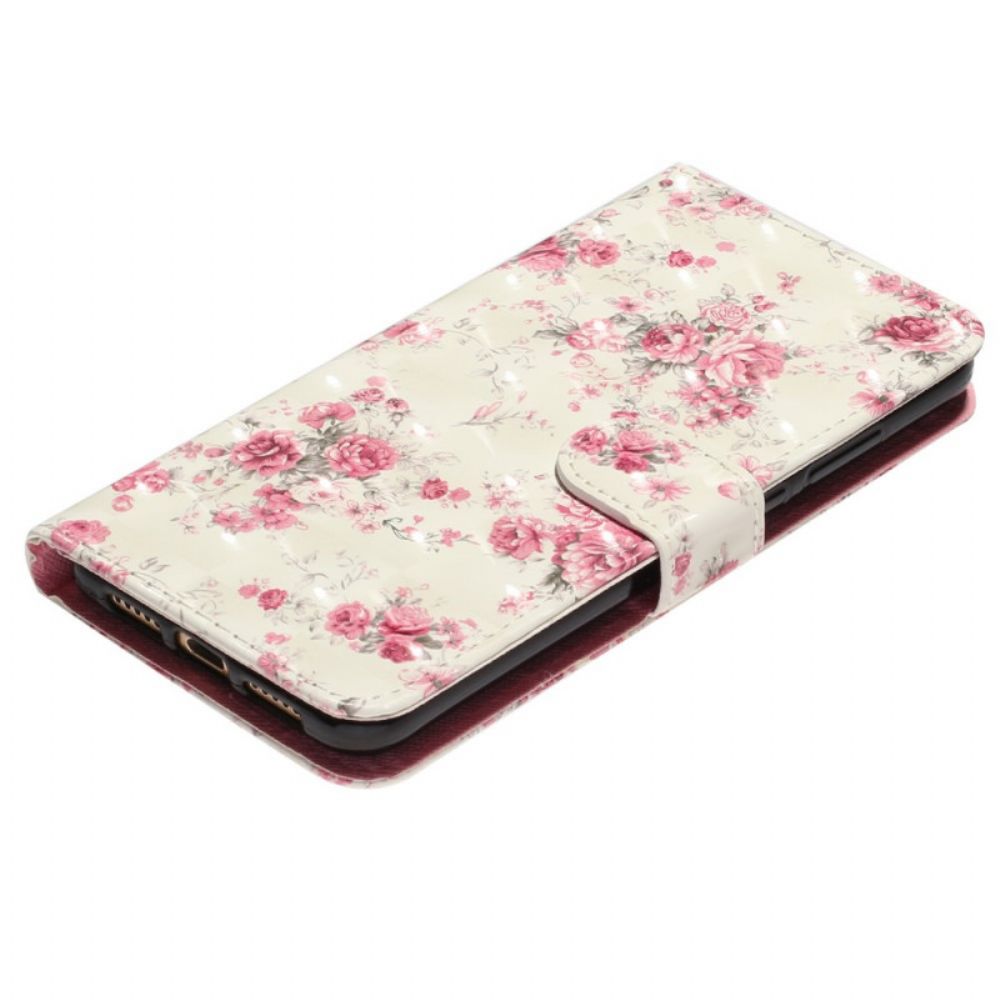 Folio-hoesje voor Xiaomi Redmi Note 11 Pro Plus 5G Met Ketting Vrijheidsband Bloemen