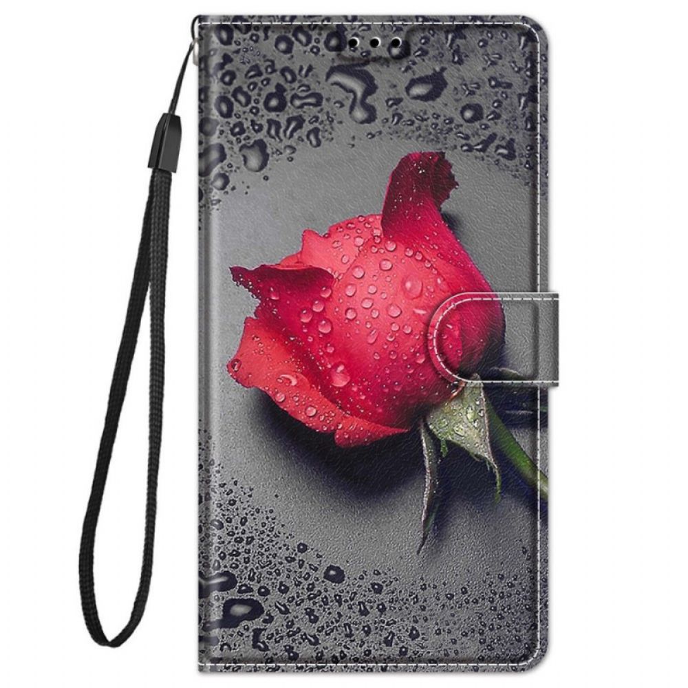 Folio-hoesje voor Xiaomi Redmi Note 11 Pro Plus 5G Rozen Met Riem