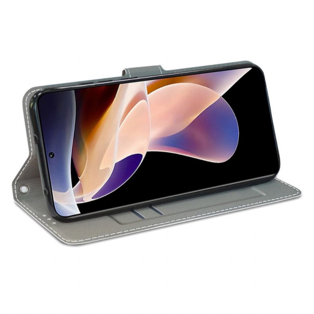 Folio-hoesje voor Xiaomi Redmi Note 11 Pro Plus 5G Rozen Met Riem