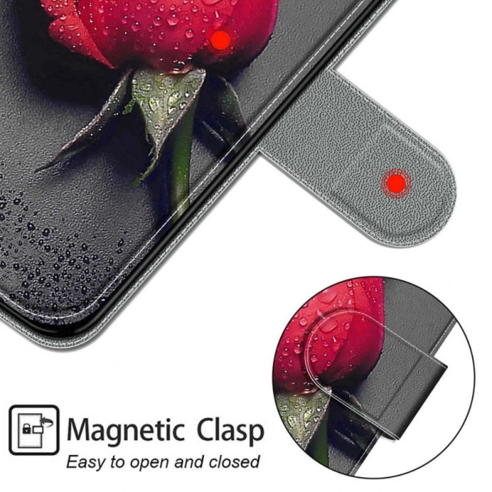 Folio-hoesje voor Xiaomi Redmi Note 11 Pro Plus 5G Rozen Met Riem