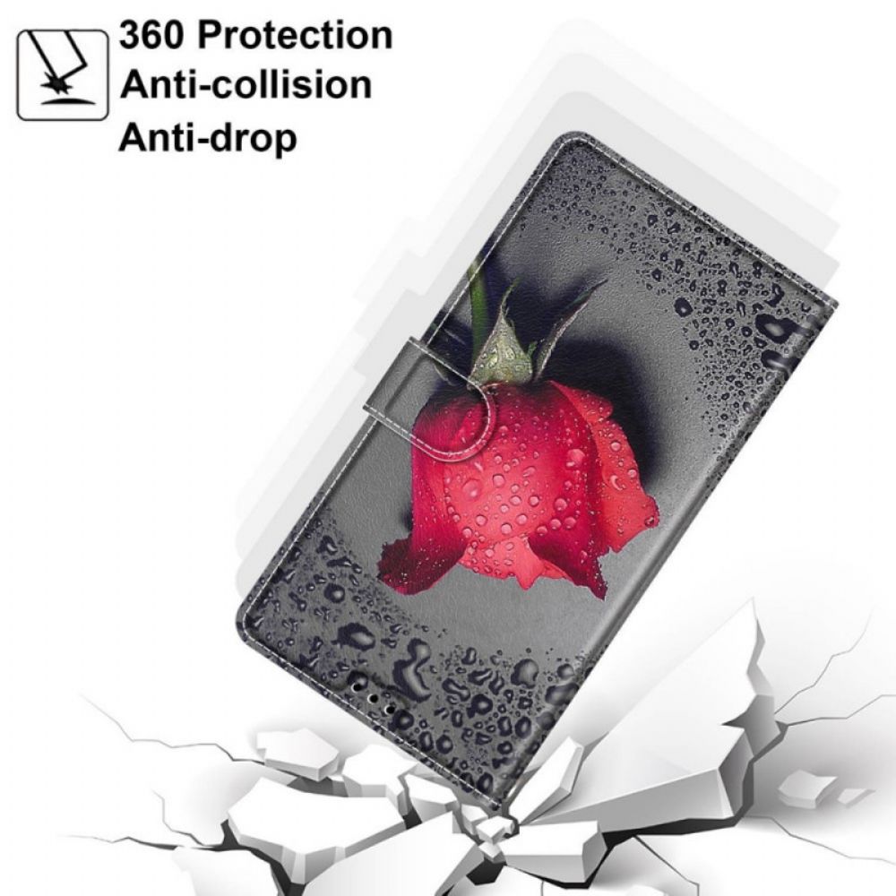 Folio-hoesje voor Xiaomi Redmi Note 11 Pro Plus 5G Rozen Met Riem