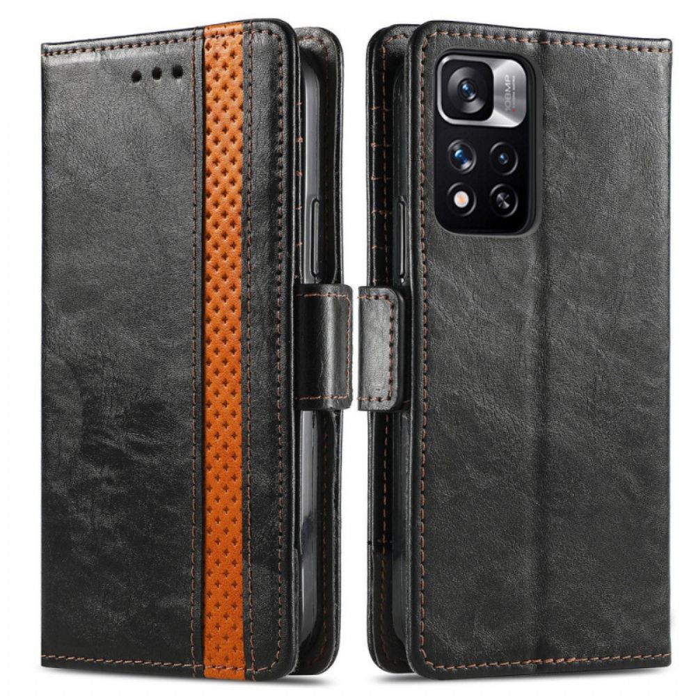 Folio-hoesje voor Xiaomi Redmi Note 11 Pro Plus 5G Tweekleurige Dubbele Sluiting