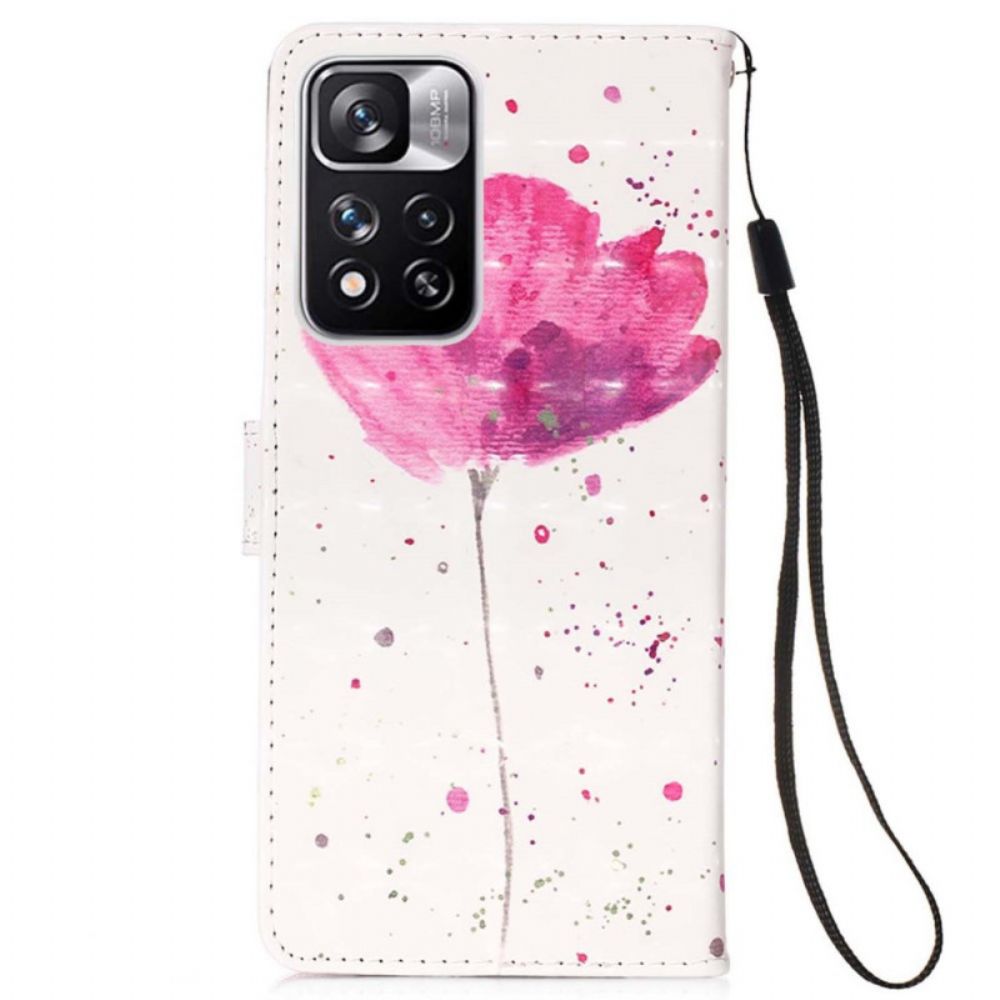 Hoesje Folio-hoesje voor Xiaomi Redmi Note 11 Pro Plus 5G Aquarel Halster