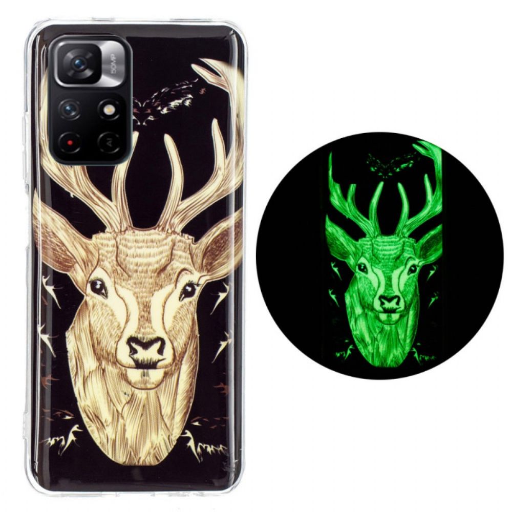 Hoesje voor Xiaomi Redmi Note 11 Pro Plus 5G Fluorescerend Majestueus Hert