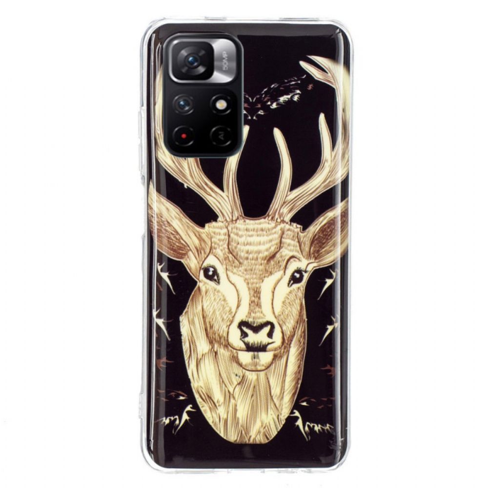 Hoesje voor Xiaomi Redmi Note 11 Pro Plus 5G Fluorescerend Majestueus Hert