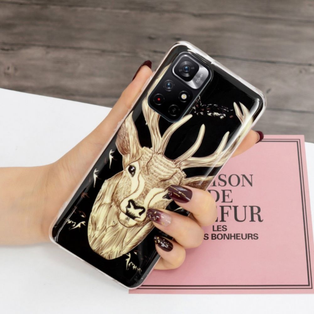 Hoesje voor Xiaomi Redmi Note 11 Pro Plus 5G Fluorescerend Majestueus Hert