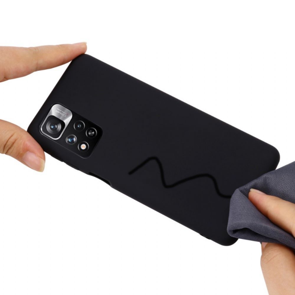 Hoesje voor Xiaomi Redmi Note 11 Pro Plus 5G Vloeibare Siliconen Met Koord