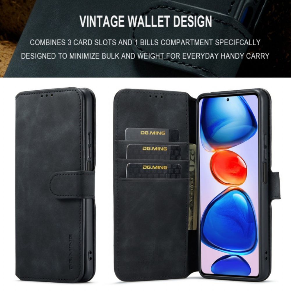 Leren Hoesje voor Xiaomi Redmi Note 11 Pro Plus 5G Dg.ming Retro