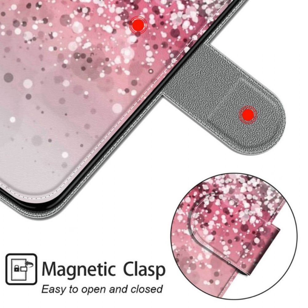 Leren Hoesje voor Xiaomi Redmi Note 11 Pro Plus 5G Pailletten Met Riem