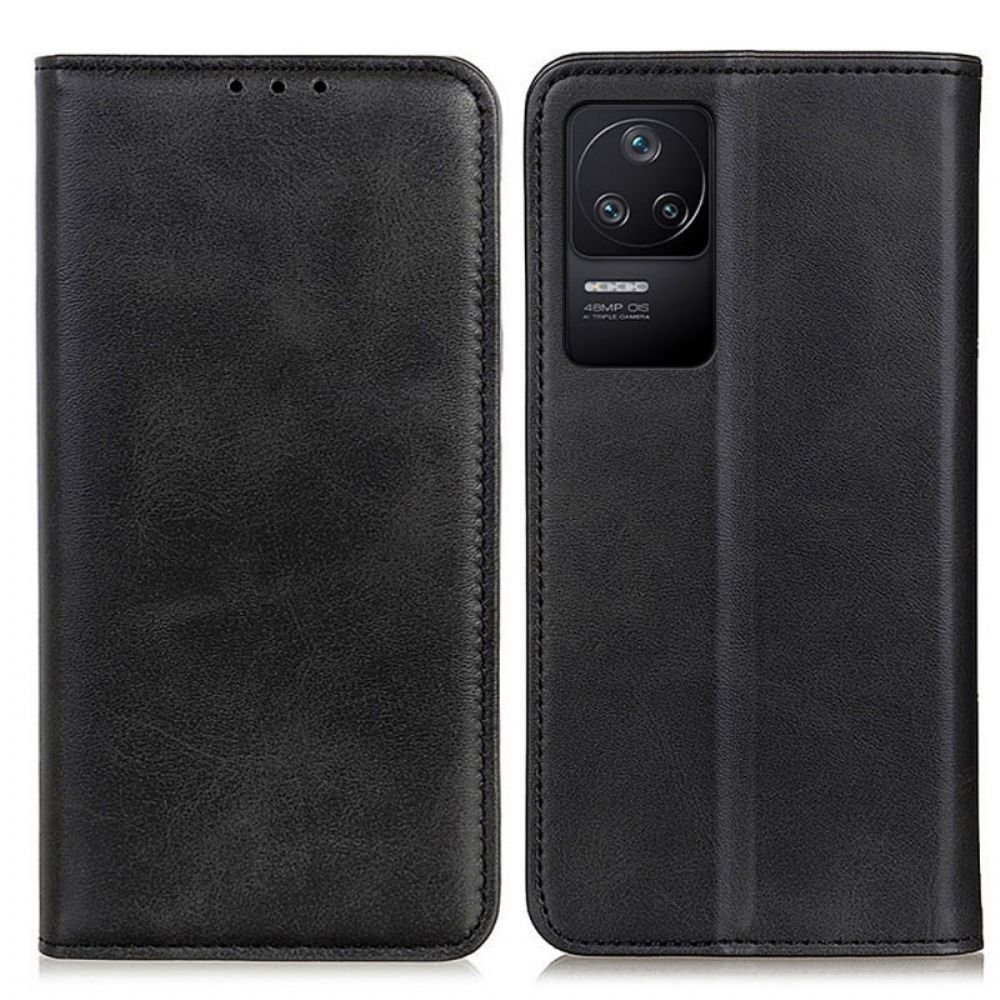 Bescherming Hoesje voor Poco F4 Folio-hoesje Gespleten Leer