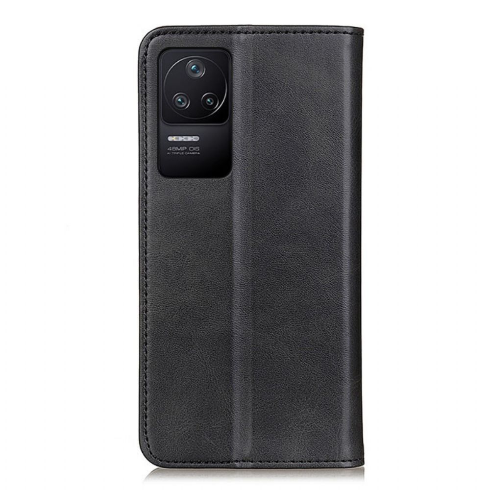 Bescherming Hoesje voor Poco F4 Folio-hoesje Gespleten Leer