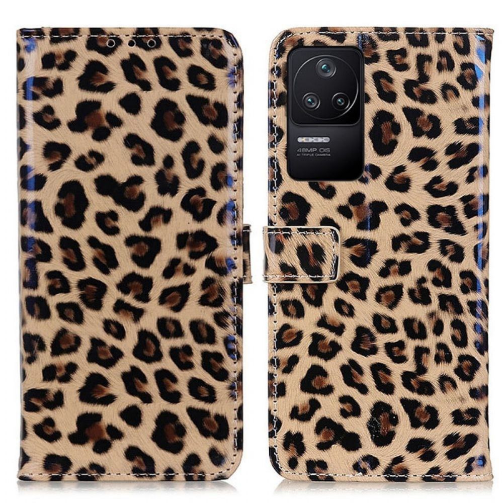 Flip Case voor Poco F4 Luipaardhuidstijl