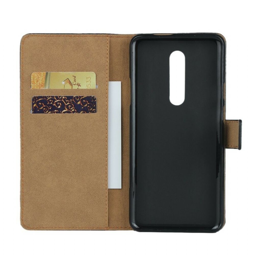 Folio-hoesje voor OnePlus 7 Pro Echt Leer Meer