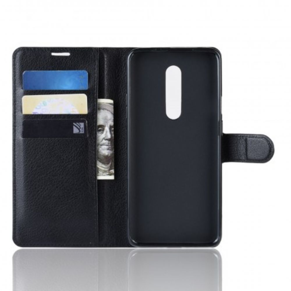 Leren Hoesje voor OnePlus 7 Pro Retro Lychee