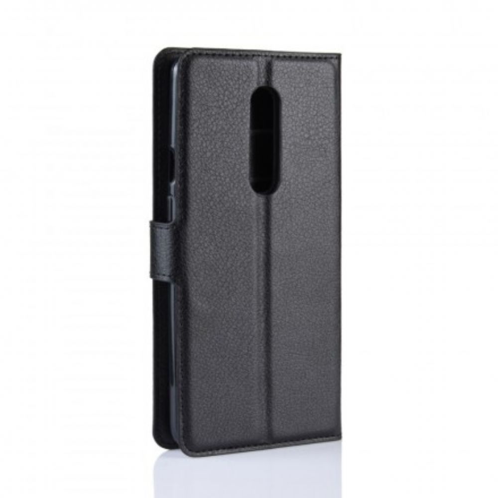 Leren Hoesje voor OnePlus 7 Pro Retro Lychee