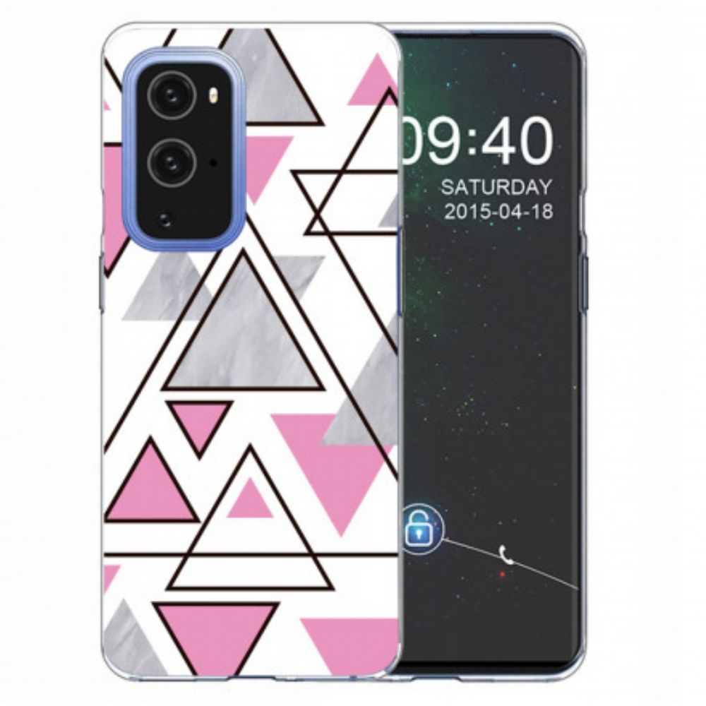 Telefoonhoesje voor OnePlus 9 Pro Marmeren Driehoeken