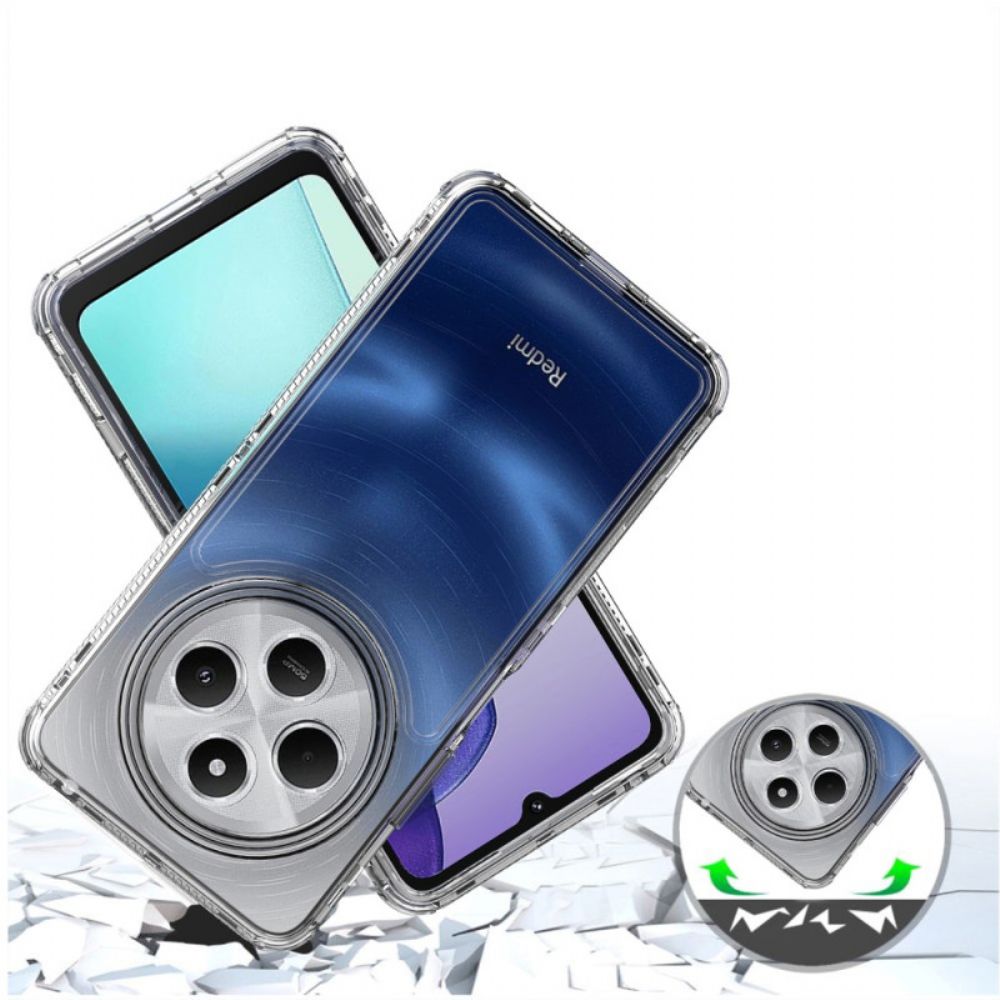 Case Hoesje Poco C75 Telefoonhoesje Transparant Met Frame Aan De Voorzijde