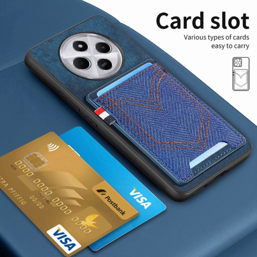 Cover Hoesje Poco C75 Telefoonhoesje Kaarthouder Van Denim