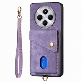 Cover Hoesje Poco C75 Telefoonhoesje Retro Kaarthouder En Standaard