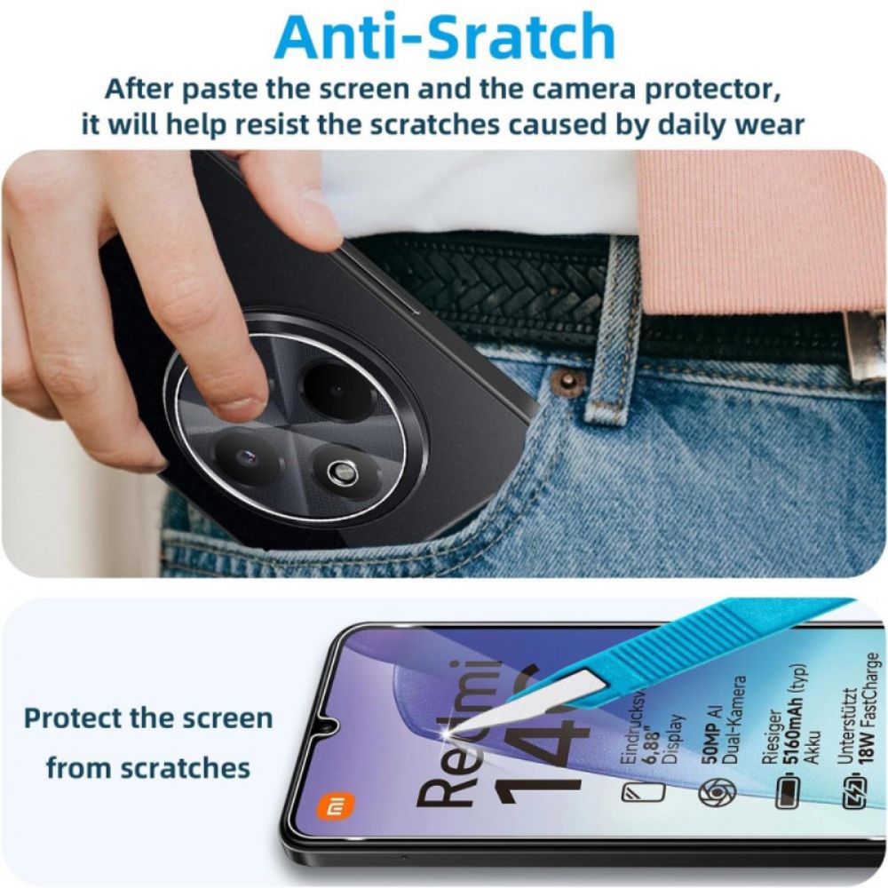 Dubbele Gehard Glazen Scherm- En Camerabeschermer Voor Xiaomi Redmi 14c / Poco C75