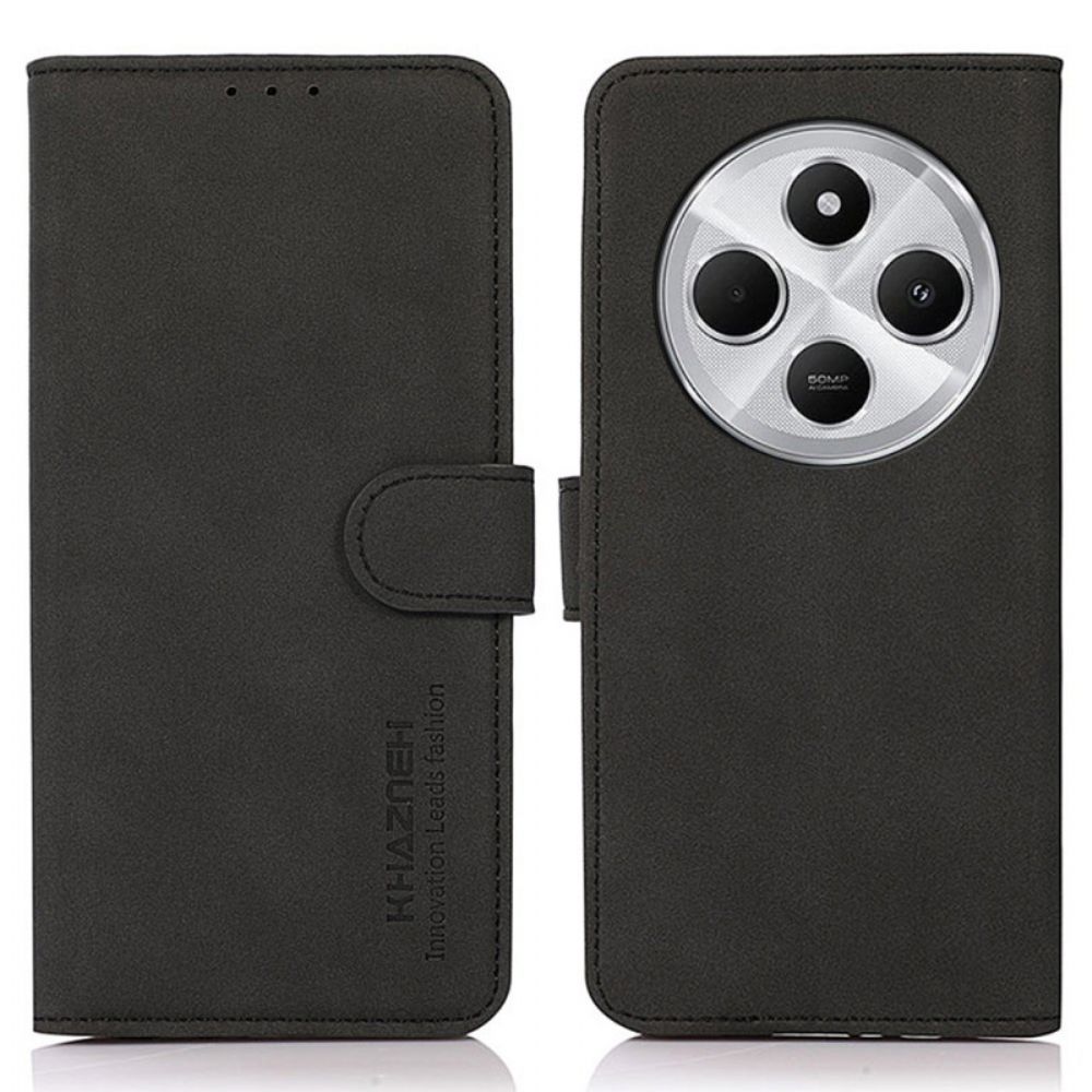 Flip Case Leren Poco C75 Suède Effect Khazneh