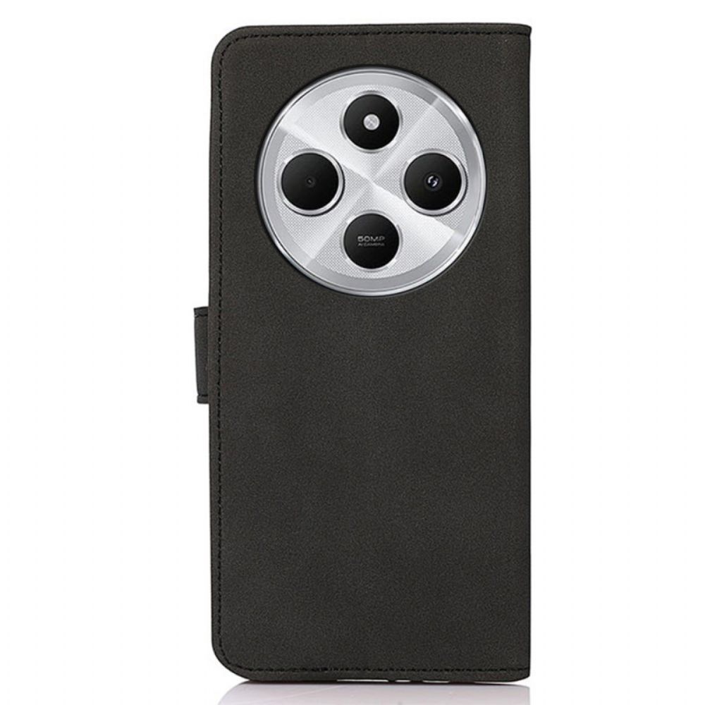 Flip Case Leren Poco C75 Suède Effect Khazneh