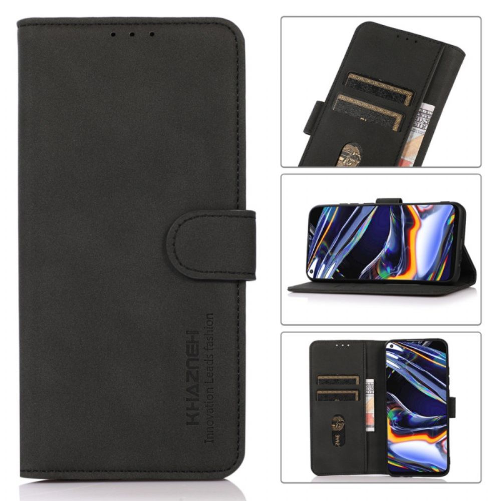 Flip Case Leren Poco C75 Suède Effect Khazneh